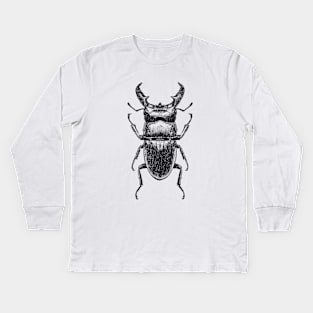 Stag Beetle drawing Kids Long Sleeve T-Shirt